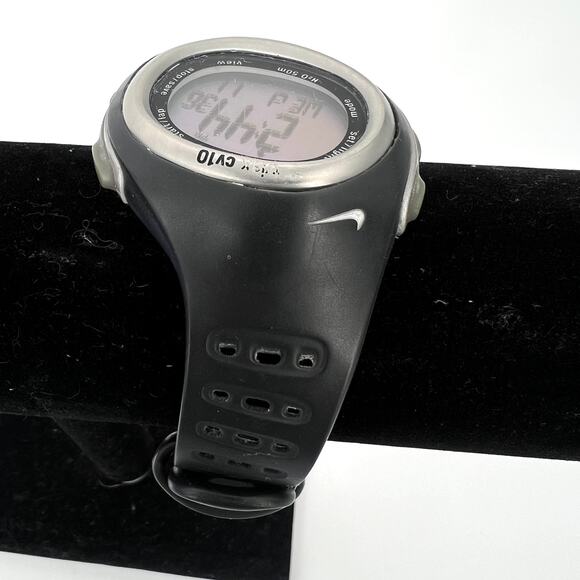 Nike Black Gray Triax CV10 SM0020 Wrist Watch Works - Picture 2 of 11